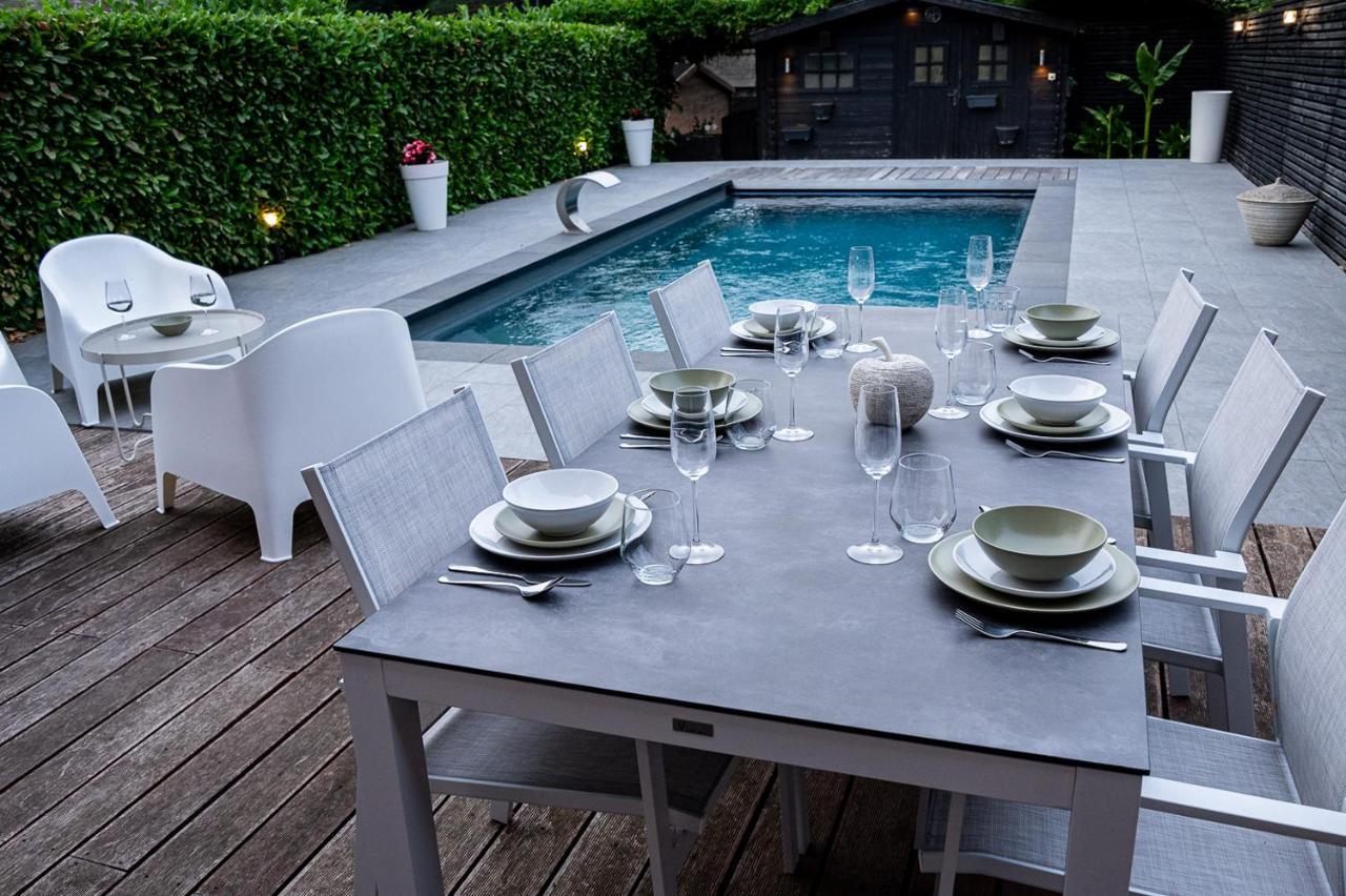 Chez Sabine Et Eric Maison Pour 6 Personnes Avec Piscine Chauffee Andenne Exteriér fotografie