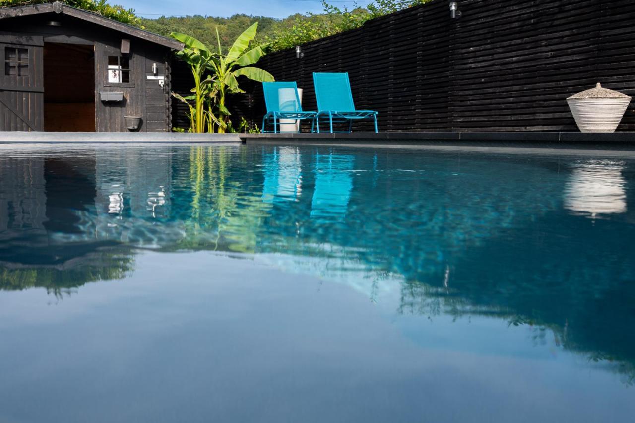 Chez Sabine Et Eric Maison Pour 6 Personnes Avec Piscine Chauffee Andenne Exteriér fotografie